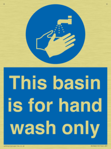 Basin for hand wash only